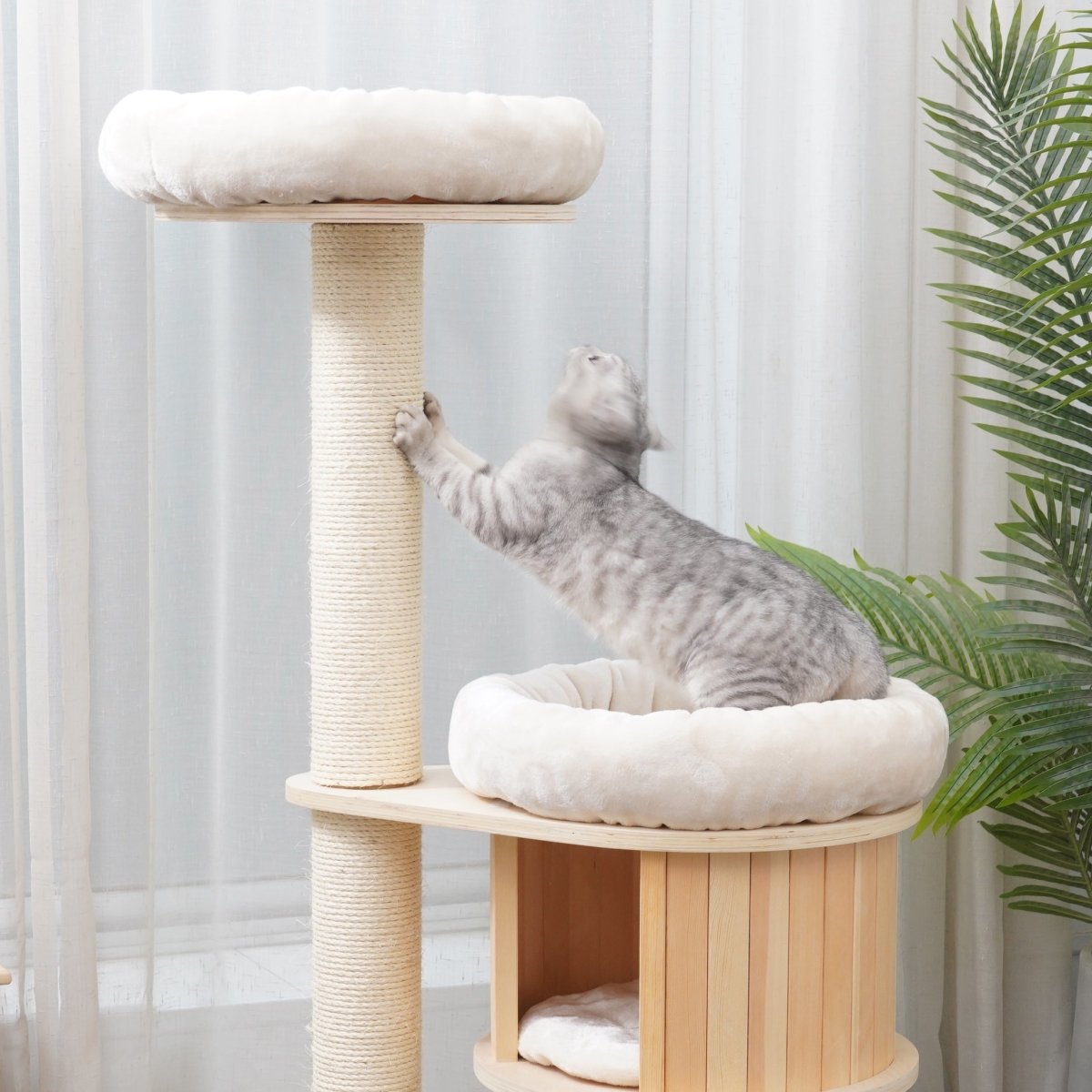 Ollie 130 cm - Plywood Cat Tree - AGILE