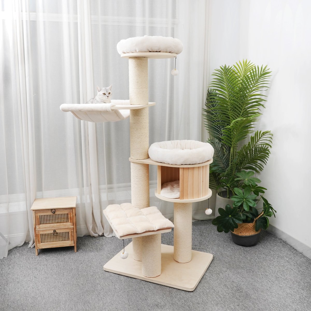 Ollie 175 cm - Plywood Cat Tree - AGILE