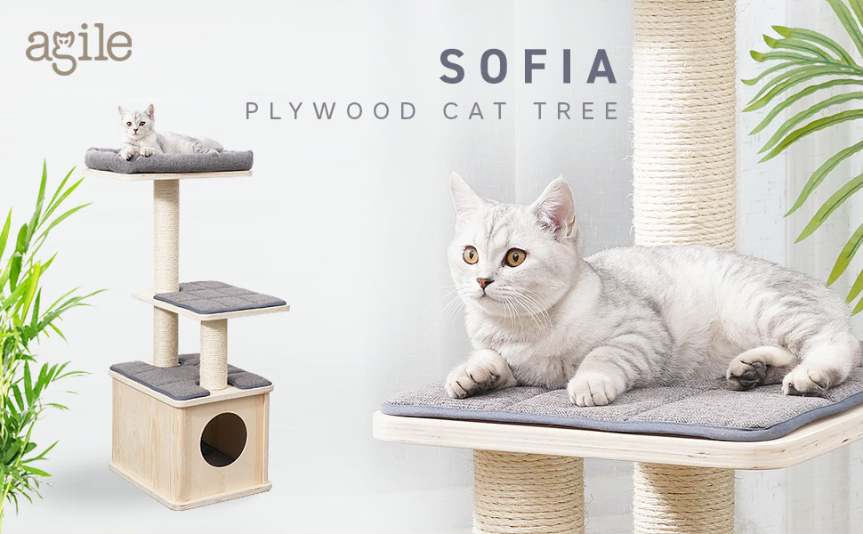 Sofia - Plywood Cat Tree
